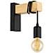 Lampada Da Parete A Led Townshend 1 In Legno Nera E Beige - Foto miniatura 1