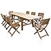 Orator - Set Tavolo In Teak Cm.220/300 X 100 X 77 H Con 8 Poltrone Orator - Foto miniatura 2