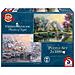 SMT59468 2 Puzzle da 1000 Pezzi - Thomas Kinkade - Maniero Illuminato ed Inverno sul Maniero Illuminato - Foto miniatura 1