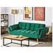Divano Letto In Velluto Verde Asby - Foto miniatura 7