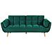 Divano Letto In Velluto Verde Asby - Foto miniatura 1