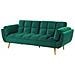 Divano Letto In Velluto Verde Asby - Foto miniatura 10