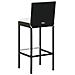 Set Bar Da Giardino 7 Pz Con Cuscini In Polyrattan Nero - Foto miniatura 5