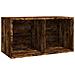 Contenitore per Vinili Rovere Fumo 71x34x36cm Legno Multistrato - Foto miniatura 2