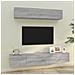 Set Di Mobili Porta Tv 4 Pz Grigio Sonoma In Legno Multistrato - Foto miniatura 1