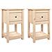 Comodini 2 Pz 40x35x61,5 Cm In Legno Massello Di Pino - Foto miniatura 2