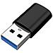 Adattatore Da Usb 3.0 (maschio) A Usb-c (femmina). Black - Foto miniatura 1