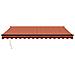 Tenda Retrattile Arancione Marrone 4,5x3 M Tessuto E Alluminio - Foto miniatura 2