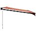 Tenda Retrattile Arancione Marrone 4,5x3 M Tessuto E Alluminio - Foto miniatura 5