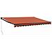 Tenda Retrattile Arancione Marrone 4,5x3 M Tessuto E Alluminio - Foto miniatura 1