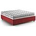 Letto Matrimoniale Elisa, Letto Contenitore Con Rivestimento In Tessuto, 100% Made In Italy, Apertura Frontale, Adatto Per Materasso Cm 160x190, Rosso - Foto miniatura 3