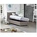 Letto Singolo Cosetta, Letto Contenitore Con Rivestimento In Tessuto, 100% Made In Italy, Apertura Laterale, Con Materasso Cm 80x190 Incluso, Tortora - Foto miniatura 3