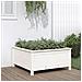 Fioriera Da Giardino Bianca 82,5x82,5x39cm Legno Massello Pino - Foto miniatura 1