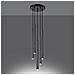 Sollux Lighting Lampada A Sospensione Pastelo 5p In Cemento Sl.1275 - Moderno Lampade A Sospensione Grigio 110x25x25 Cm - Foto miniatura 3