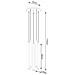 Sollux Lighting Lampada A Sospensione Pastelo 5p In Cemento Sl.1275 - Moderno Lampade A Sospensione Grigio 110x25x25 Cm - Foto miniatura 5