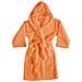 Accappatoio Con Cappuccio In Morbida Spugna Mod. Sophie Tinta Unita Vari Colori L Arancio - Foto miniatura 1