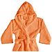 Accappatoio Con Cappuccio In Morbida Spugna Mod. Sophie Tinta Unita Vari Colori L Arancio - Foto miniatura 2