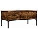 Tavolino Rovere Fumo 100x50x45cm In Legno Multistrato E Metallo - Foto miniatura 2