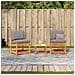 Set Salotto da Giardino 3 pz Marrone Cera Legno Massello Pino - Foto miniatura 2