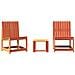 Set Salotto da Giardino 3 pz Marrone Cera Legno Massello Pino - Foto miniatura 1