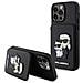Cover Per Iphone 15 Pro Saffiano Con Portacarte, Nero - Foto miniatura 1