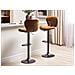Set Di 2 Sedie Alte Valetta Pelle Sintetica Marrone Dorato - Foto miniatura 1