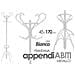 Trade Shop - Attaccapanni Appendiabiti Piantana Metallo Bianco Ganci Moderno 45x170cm 756689 - Foto miniatura 1