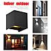 Applique Nero Cubo Led 10w Faretto Lampada Parete Muro Luce Naturale 4000k - Foto miniatura 2