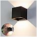 Applique Nero Cubo Led 10w Faretto Lampada Parete Muro Luce Naturale 4000k - Foto miniatura 1
