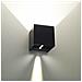 Applique Nero Cubo Led 10w Faretto Lampada Parete Muro Luce Naturale 4000k - Foto miniatura 3