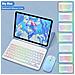 Custodia Per Ipad In Pelle Con Tastiera Bluetooth Rgb E Mouse Blue  Ipad 12,9 Pollici - Foto miniatura 3