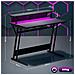Scrivania Gaming con Luci LED e Supporto per Monitor, in Truciolato e Acciaio, 100x60x88.5 cm, Nero - Foto miniatura 3