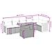 Set Divani Da Giardino Con Cuscini 7pz Nero Polyrattan - Foto miniatura 3