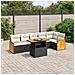 Set Divani Da Giardino Con Cuscini 7pz Nero Polyrattan - Foto miniatura 1