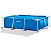 Piscina Fuori Terra - Rettangolo - 220x150x60 Cm - Blu - Include Accessori Coordinati Cb77 - Foto miniatura 2