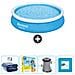 Piscina Fuori Terra - In Giro - 366x76 Cm - Blu - Include Accessori Coordinati Cb7 - Foto miniatura 1