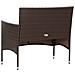 Set Divani Da Giardino 4 Pz Con Cuscini In Polyrattan Marrone - Foto miniatura 4