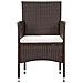 Set Divani Da Giardino 4 Pz Con Cuscini In Polyrattan Marrone - Foto miniatura 7