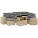 Set Divano da Giardino 8 pz con Cuscini Beige in Polyrattan - Foto miniatura 1