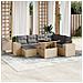 Set Divano da Giardino 8 pz con Cuscini Beige in Polyrattan - Foto miniatura 2