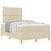 Letto a contenitore con materasso crema 120x200 cm tessuto - Foto miniatura 1