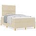Letto a contenitore con materasso crema 120x200 cm tessuto - Foto miniatura 4