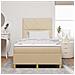 Letto a contenitore con materasso crema 120x200 cm tessuto - Foto miniatura 5