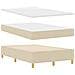 Letto a contenitore con materasso crema 120x200 cm tessuto - Foto miniatura 7