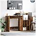 Scrivania con Storage Legno Antico 120.5x44x88.5 cm Legno Ingegnerizzato - Foto miniatura 2