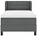 Letto box spring con materasso Grigio scuro 90 x 200 cm Tessuto - Foto miniatura 8