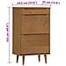 Scarpiera MOLDE Marrone 59,5x35x103cm in Legno Massello di Pino - Foto miniatura 8