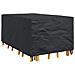 Copertura per mobili da esterno Nero 143 x 225 x 90 cm 600D - Foto miniatura 3