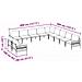 Set Divano da Giardino 11 pcs Antracite Acciaio - Foto miniatura 9