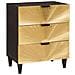 Comodino con cassetto Nero e Oro 50 x 33 x 60 cm - Foto miniatura 1